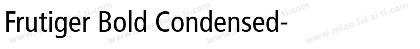Frutiger Bold Condensed字体转换